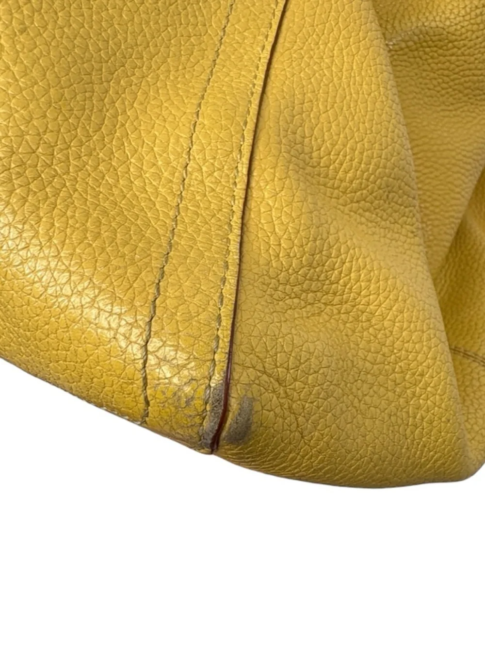 Kate Spade Yellow Pebbled Leather Side Pockets Hobo Bag BLEMISH